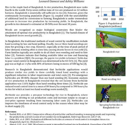Herbicides Can Close Yield Gap in Bangladesh Rice - Agricultural ...